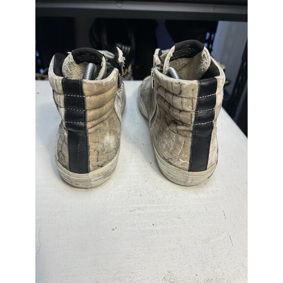  Beige Slide High Top Crocodile Print Sneaker Size 41 EU / 8 US Mens main image 8